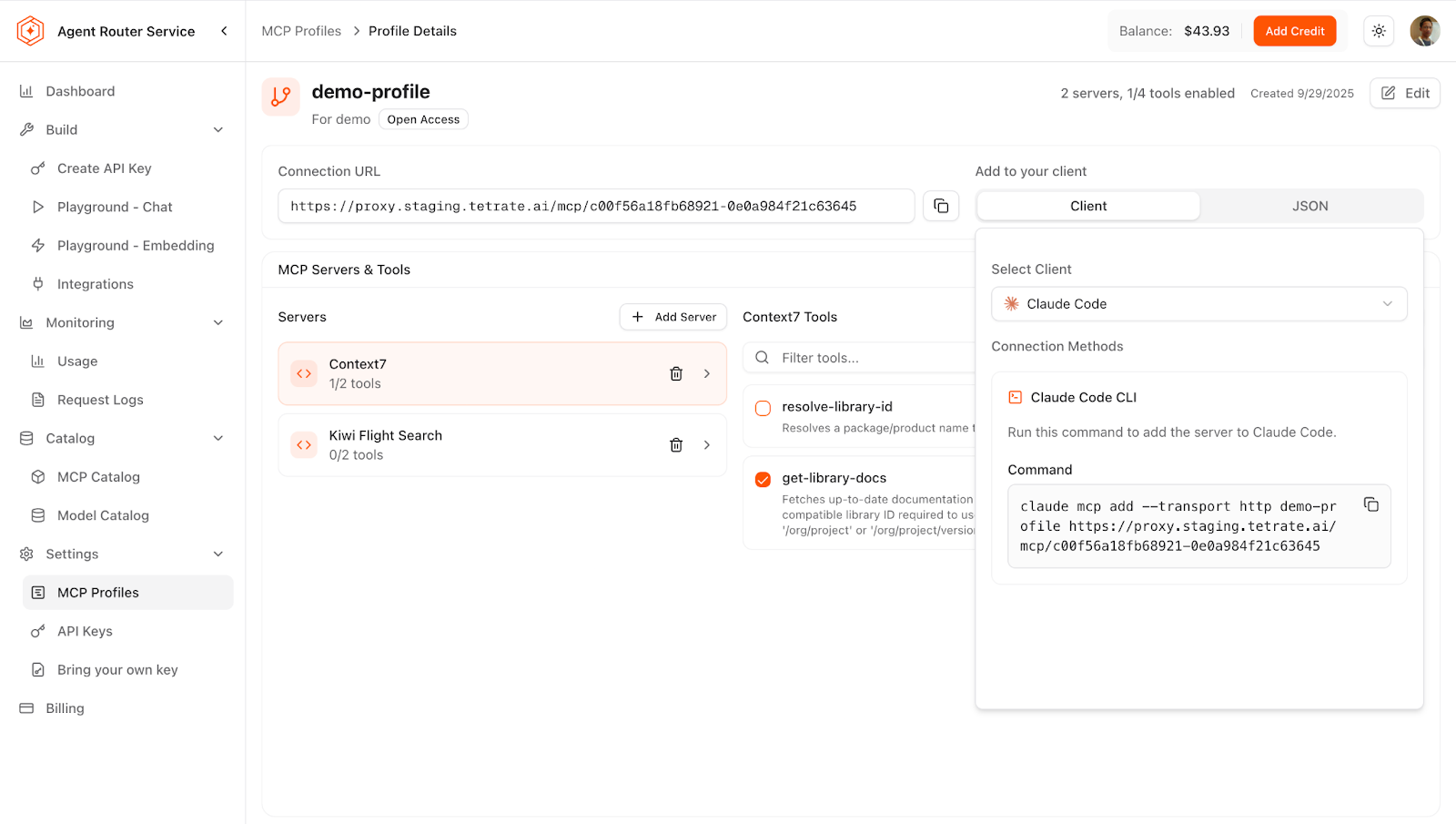 Claude Code configuration generated automatically for your MCP profile
